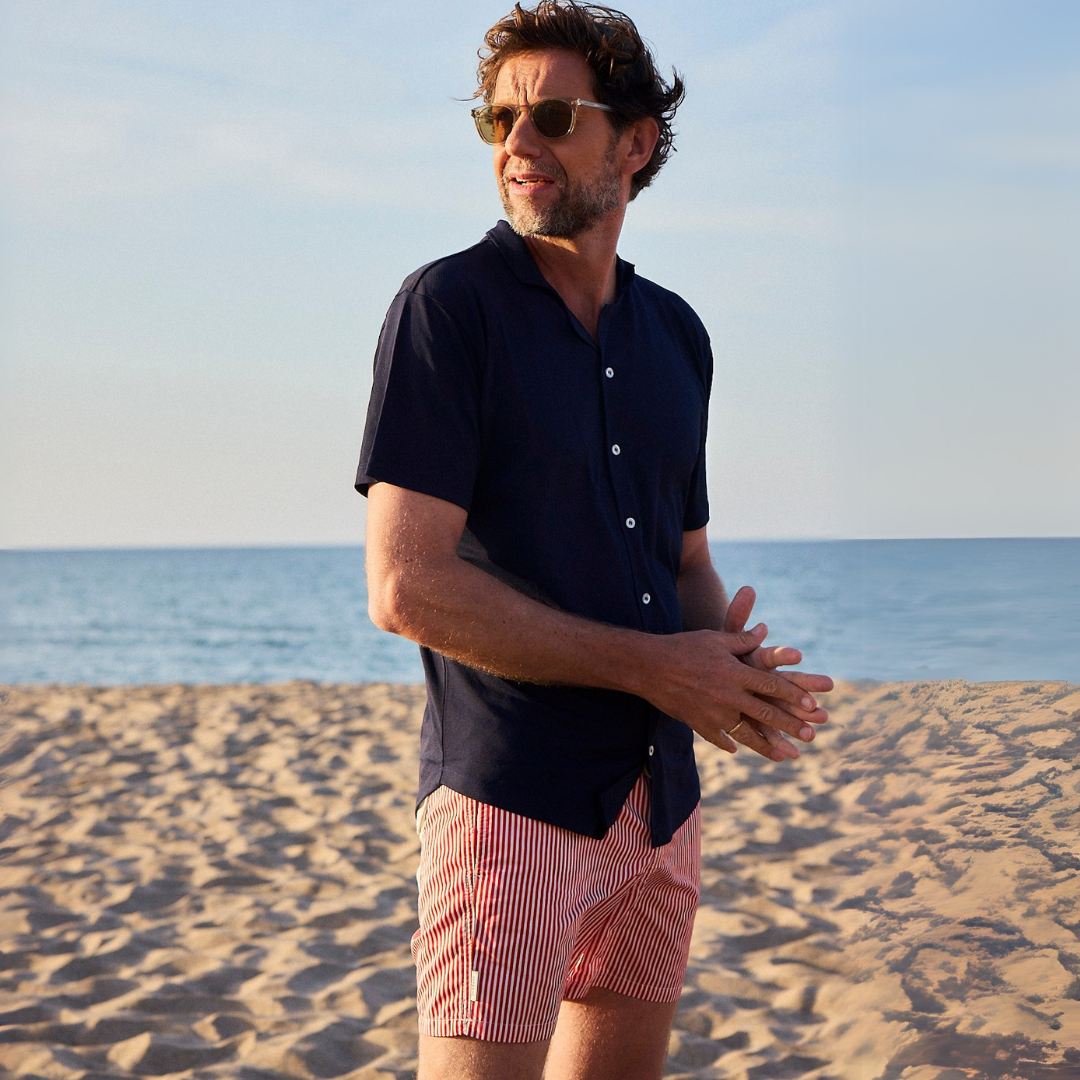 Bañador Hombre Venice - rayas rojos