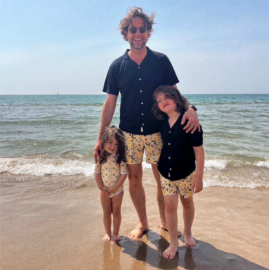 Set of Father and Son UV Swim Shorts - Amalfi
