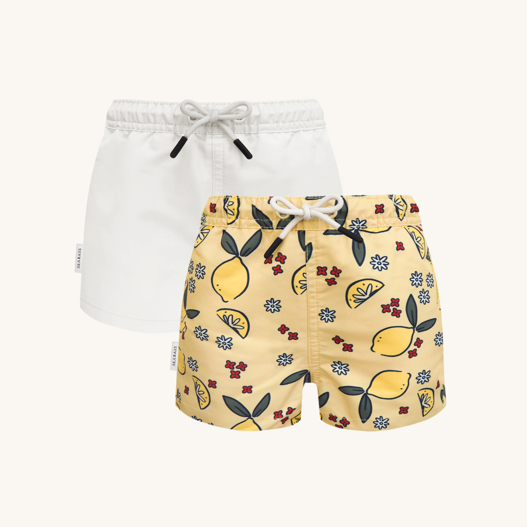 Jungs UV Badeshort Portofino - Grüne Streifen