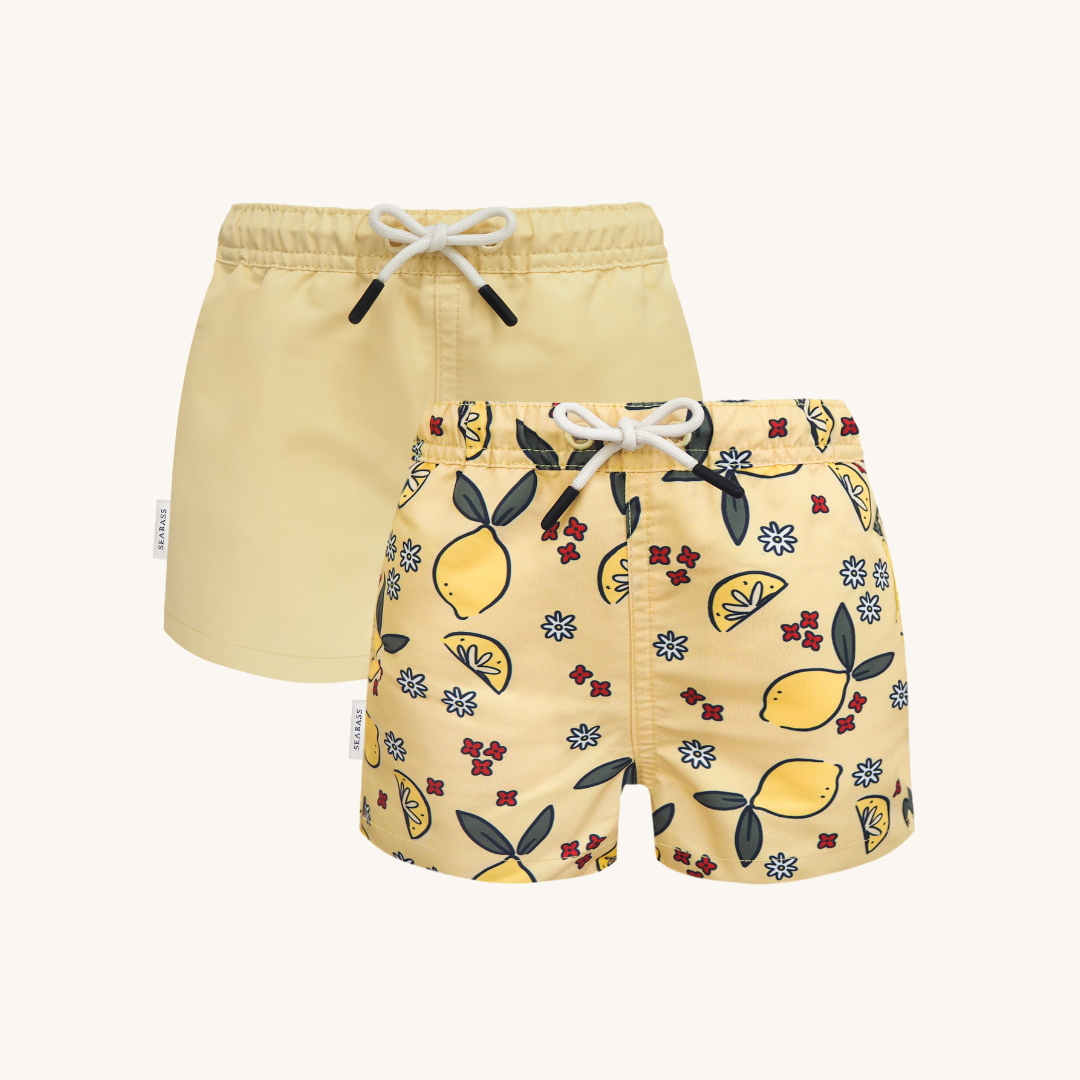 Jungs UV Badeshort Portofino - Grüne Streifen