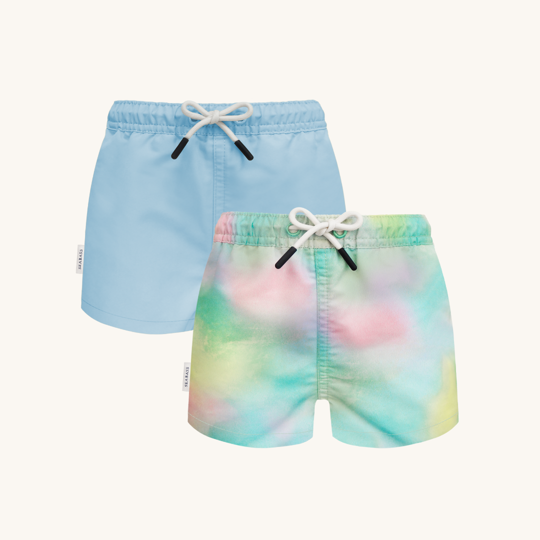 2 Pack UV Swim Shorts - Ibiza Clearwater