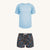 UV Schwimmset - Badeshort Hollywood und T-Shirt Hellblau