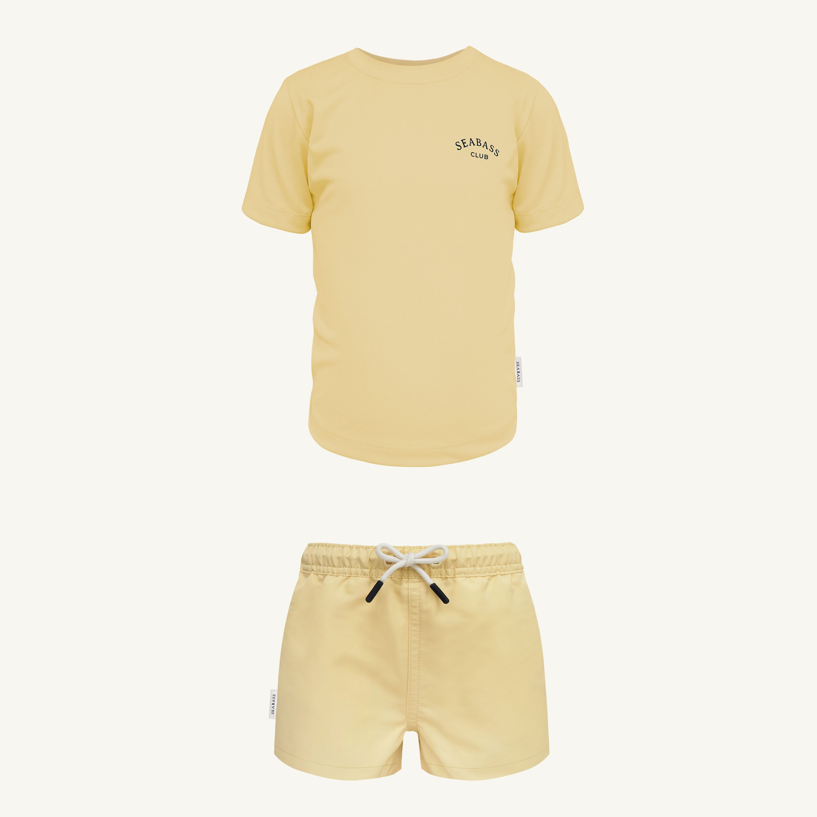 Conjunto de baño UV - Bañador y Camiseta Amarillo