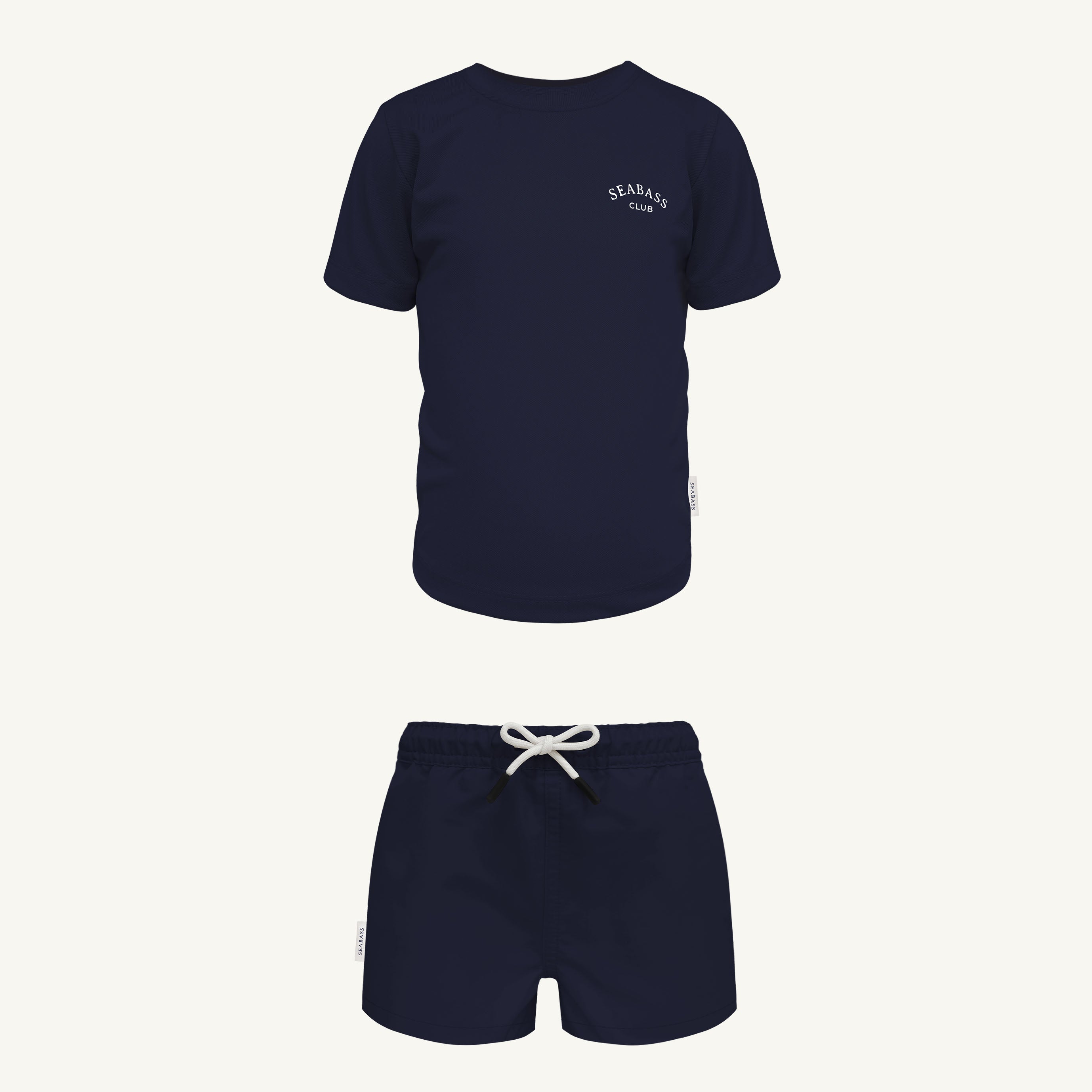 Conjunto de baño UV - Bañador y Camiseta Azul Marino