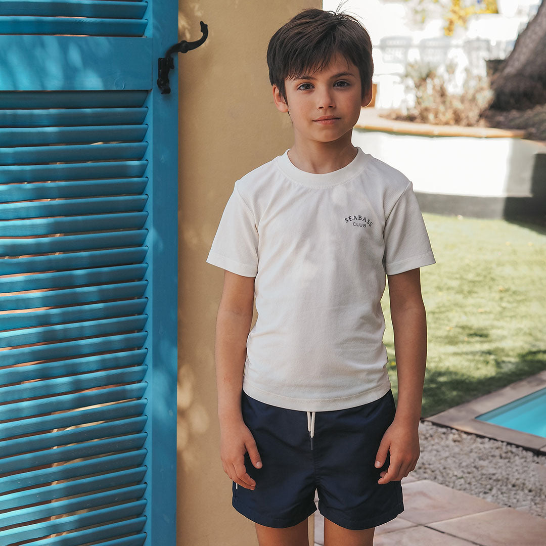 Camiseta de niño con protección solar - blanco