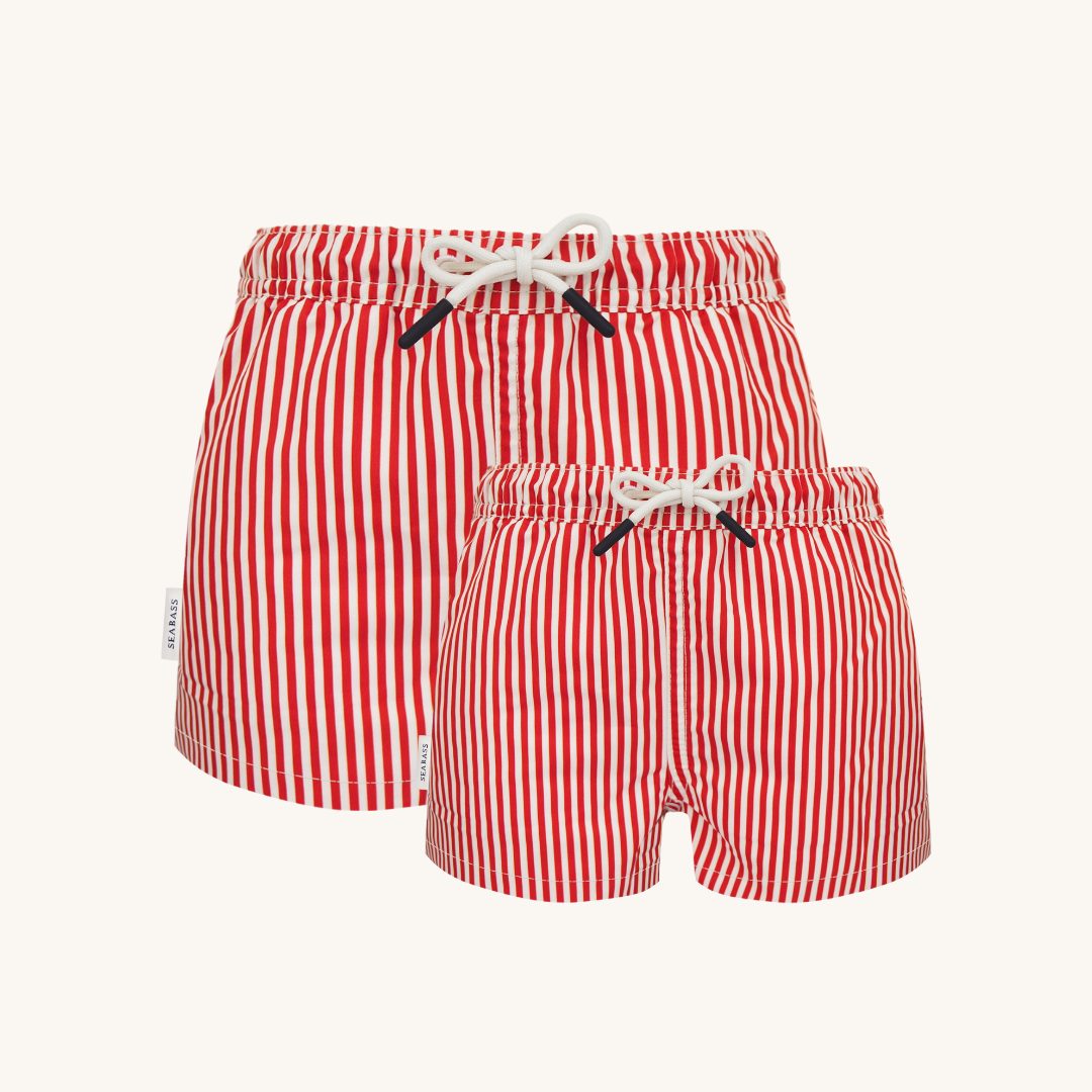 Jungs UV Badeshort Portofino - Grüne Streifen