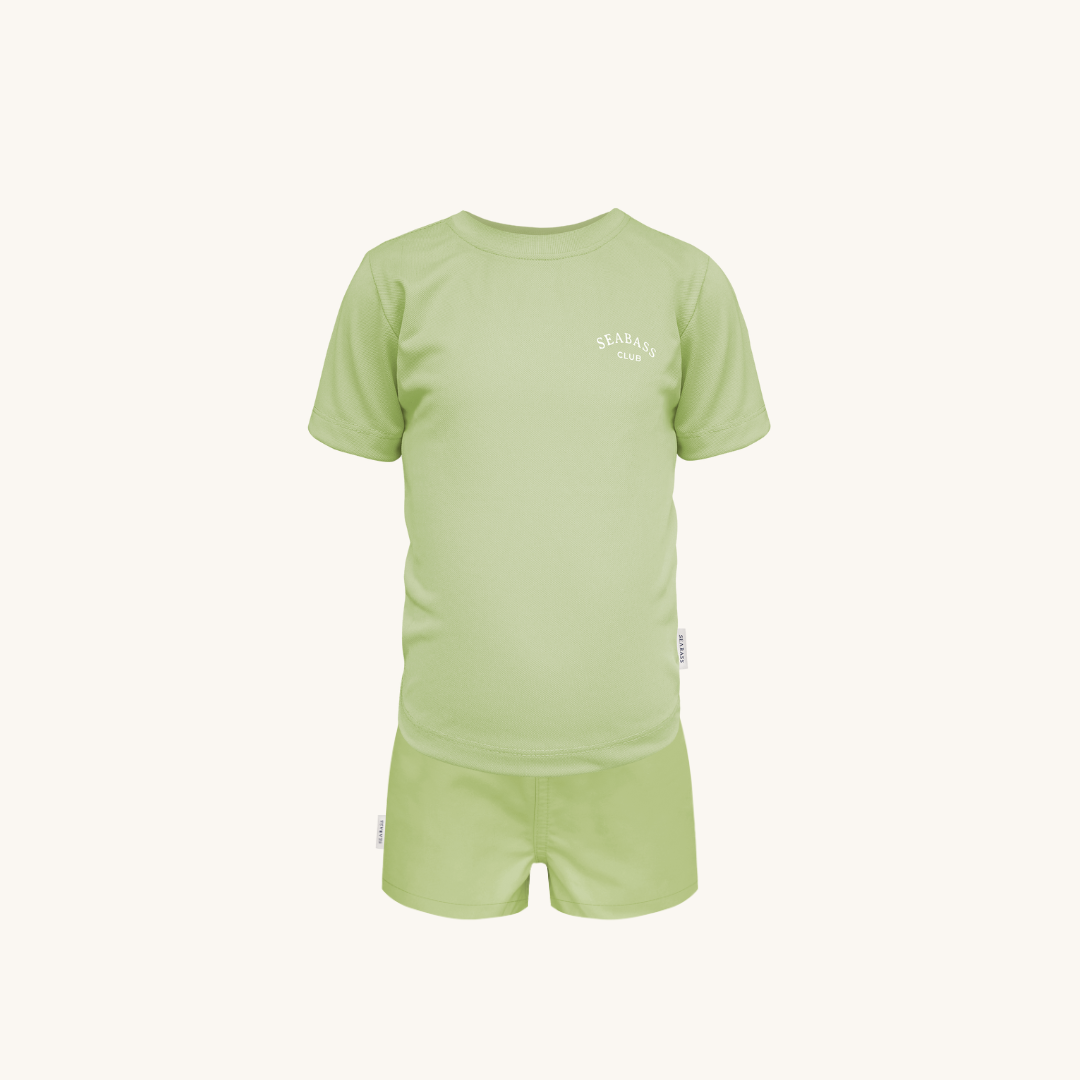 Set of UV T-Shirt and Swim Short - Pistachio Green