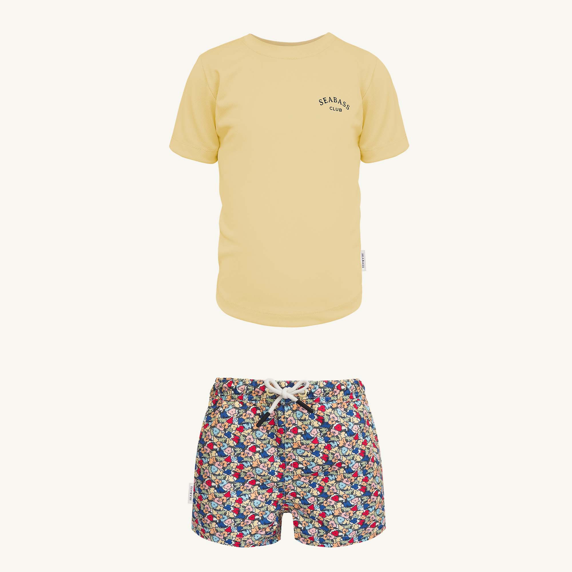 Conjunto de baño UV - Bañador Valencia y Camiseta Amarilla